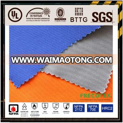 NFPA 2112 70E 88%cotton 12% high tenacity nylon fire resistant fabric for pants ,jacket ,coverall UL certificated